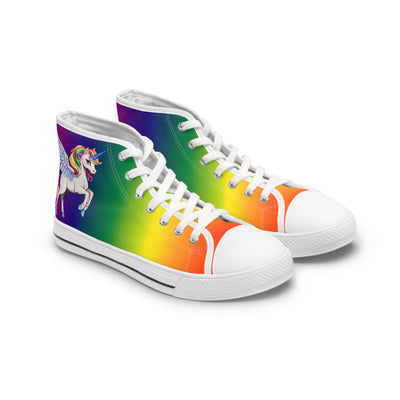 StarChaser Unicorn High Top Sneakers – Rainbow Pegasus Canvas Shoes