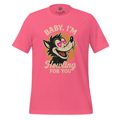 Howling For You - Wolf Love Graphic Charity Pink
