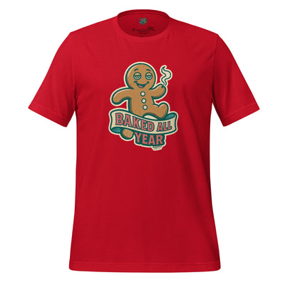 Baked All Year Christmas Cookie Shirt Red
