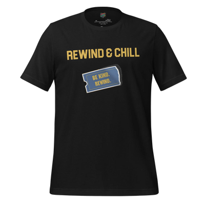 BeKind Rewind & Chill Retro Shirt for Laid-Back Souls Vintage Black