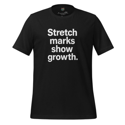 Body-Positive Stretch Marks Show Growth Cotton Shirt Vintage Black