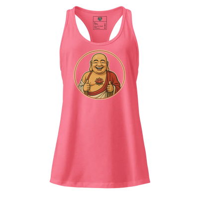 Buddy Buddha fitted racerback tank top Hot Pink