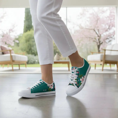 Cherry Blossoms Women's Low Tops White sole