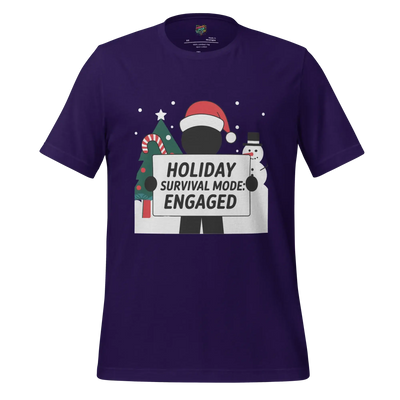 Christmas Stickman Survival Mode Shirt Team Purple