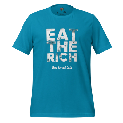 Eat The Rich Tee — Best Served Cold Graphic Aqua