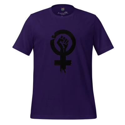 Feminist Resistance Graphic Tee — Vintage Protest Style Team Purple