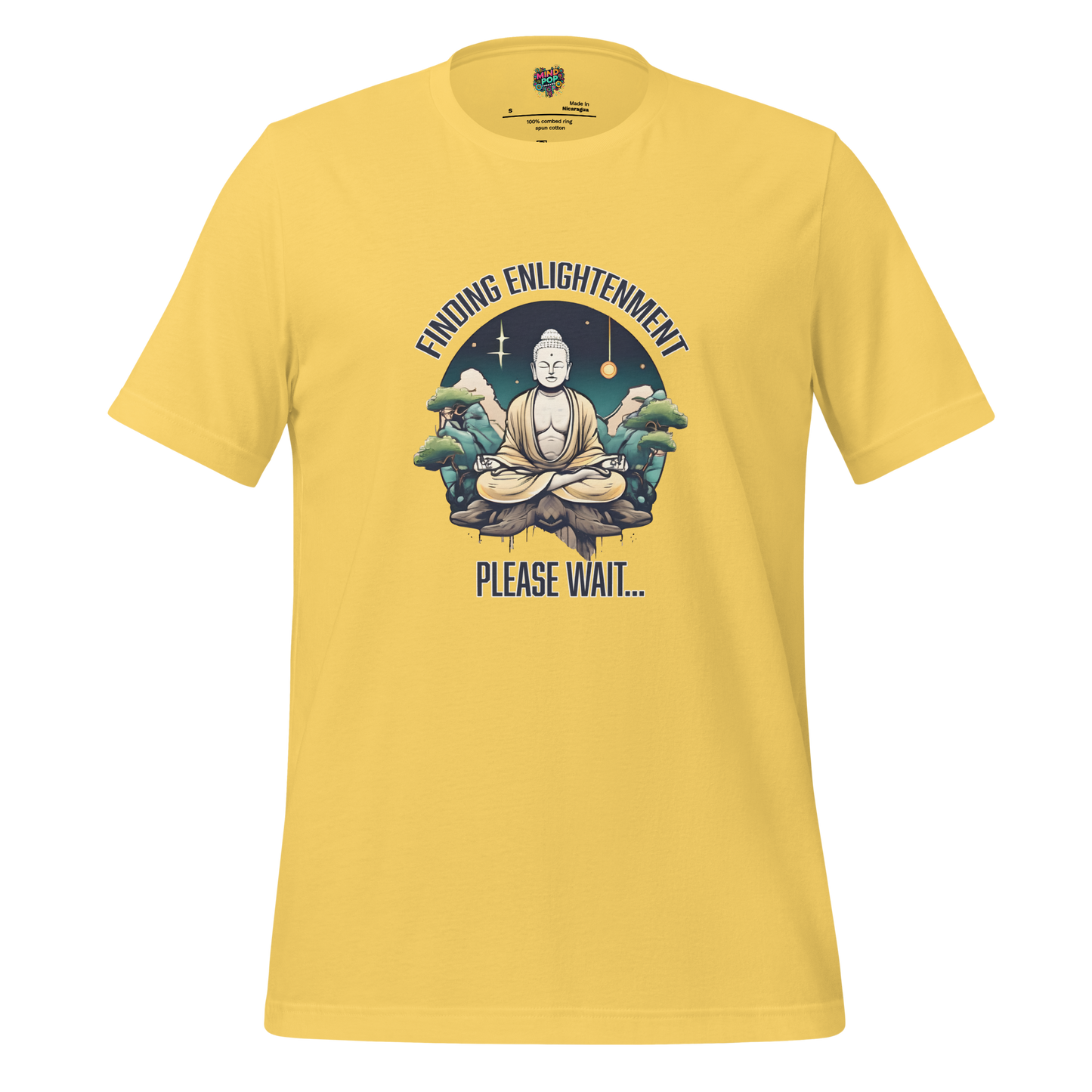 Finding Enlightenment, Please Wait Shirt Yellow