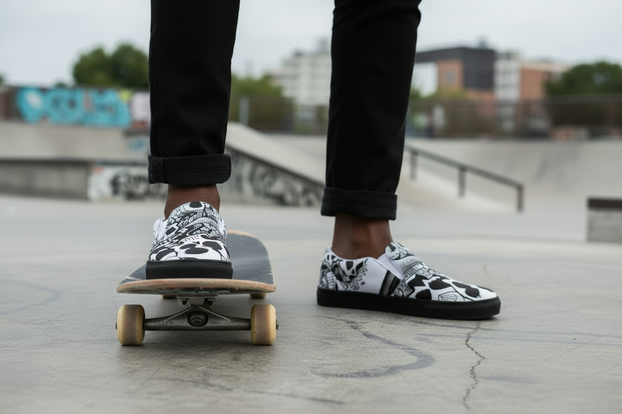 Hallway Hellraiser Men’s Slip-On Skater Sneakers