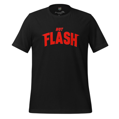 Hot Flash Graphic Tee — Funny Menopause Humor Vintage Black