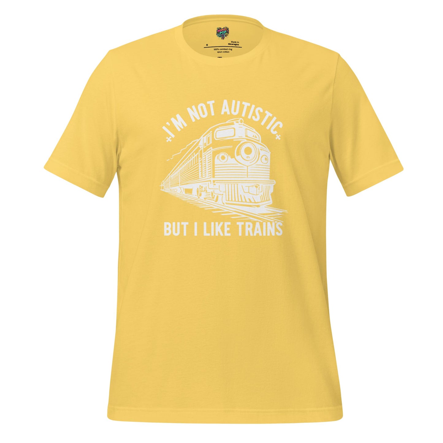 I Like Trains Shirt – Diesel Edition Retro Locomotive Graphic Tee Yellow