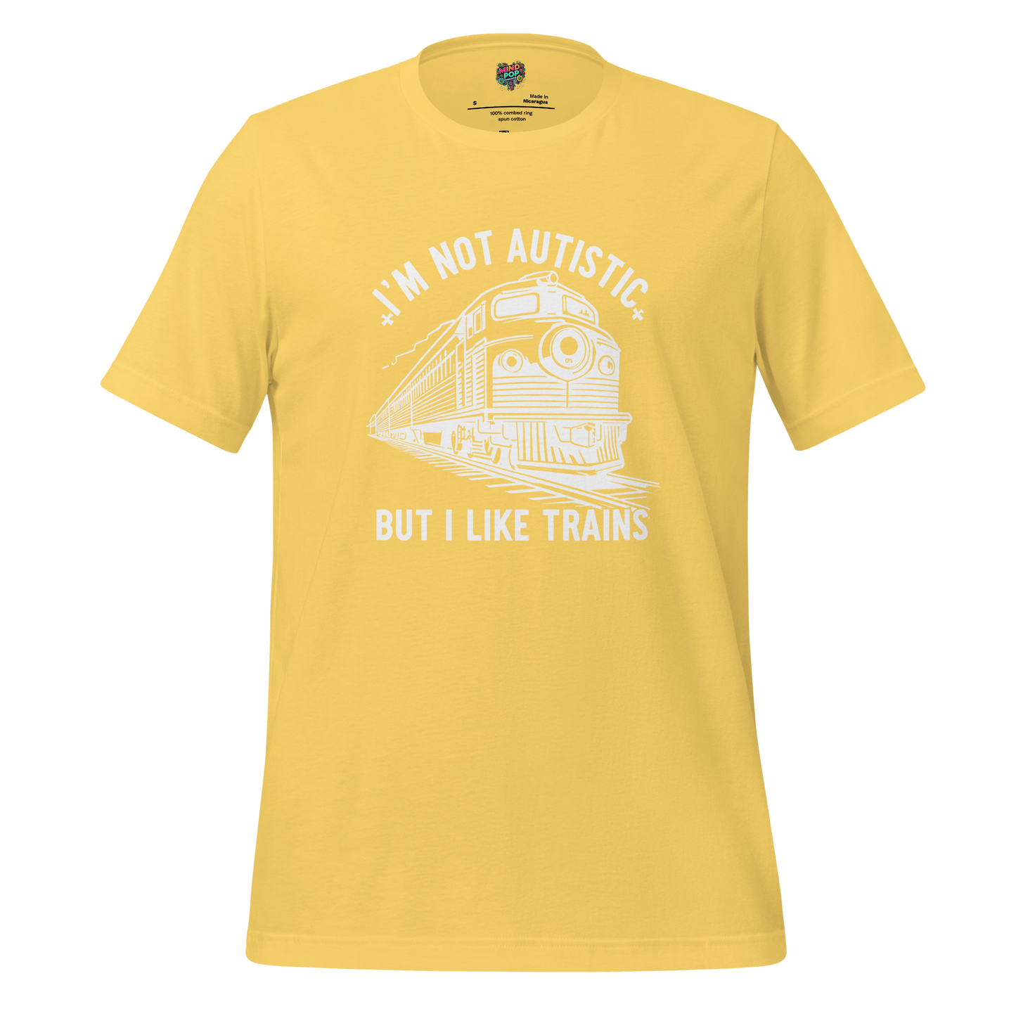 I Like Trains Shirt – Diesel Edition Retro Locomotive Graphic Tee Yellow