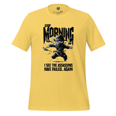 Assassins Failed - Sarcastic Graphic Tee Yellow
