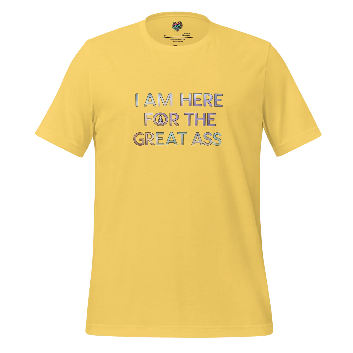 I'm Here for the Great Ass Graphic Tee in Yellow