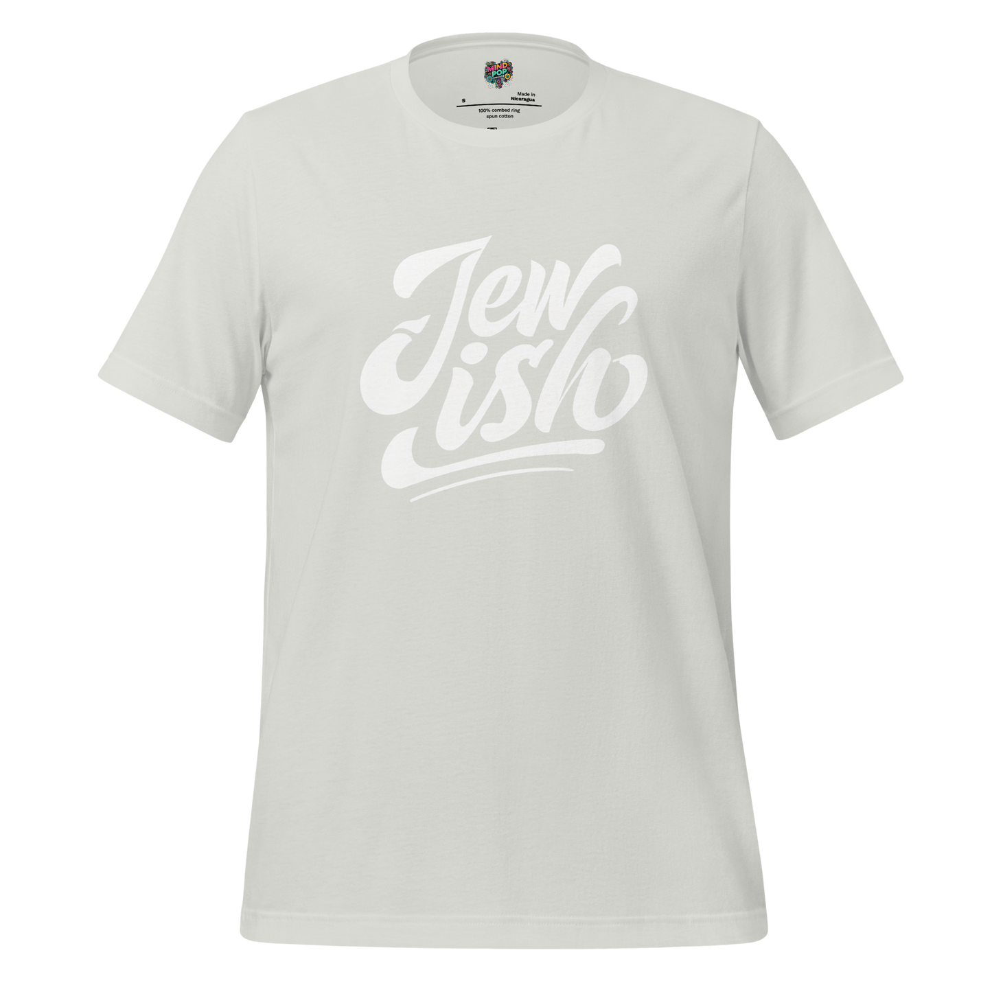 Jew-ish Funny Religion Tee Silver