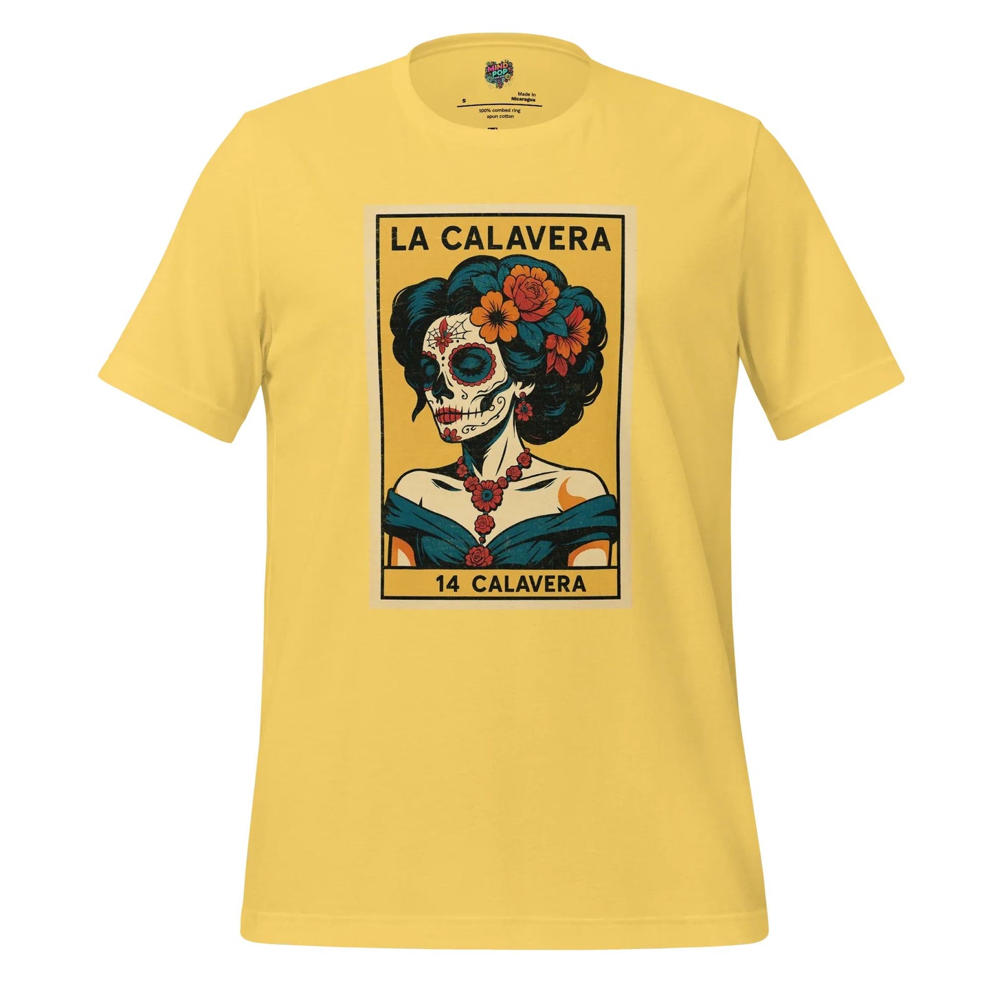 La Dama Azul No.14 Lotería Shirt Yellow