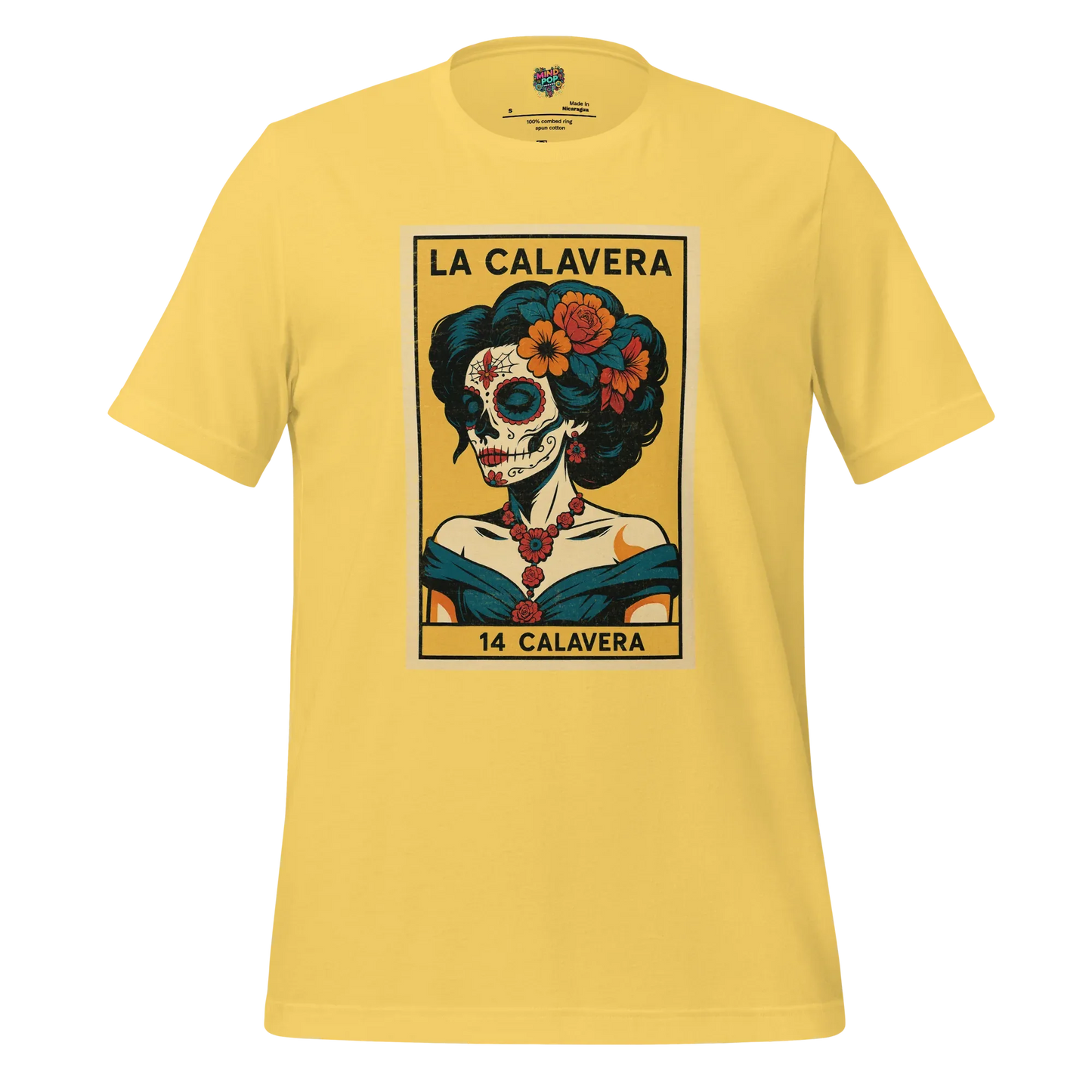 La Dama Azul No.14 Lotería Shirt Yellow