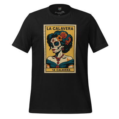 La Dama Azul No.14 Lotería Shirt Vintage Black