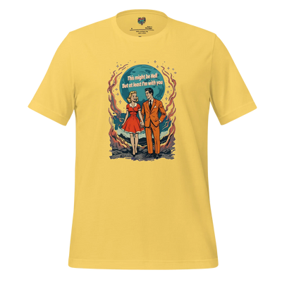 Love Is Hell Graphic Tee - 100% Cotton Yellow