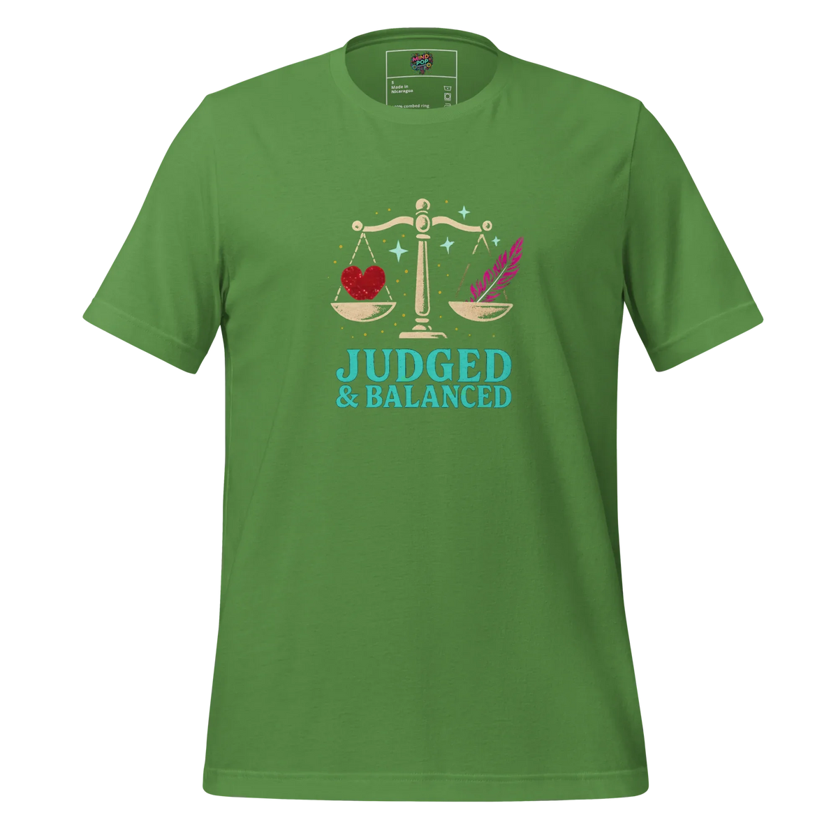 Ma'at Judged Balanced - Goddess Justice Graphic Tee in Leaf