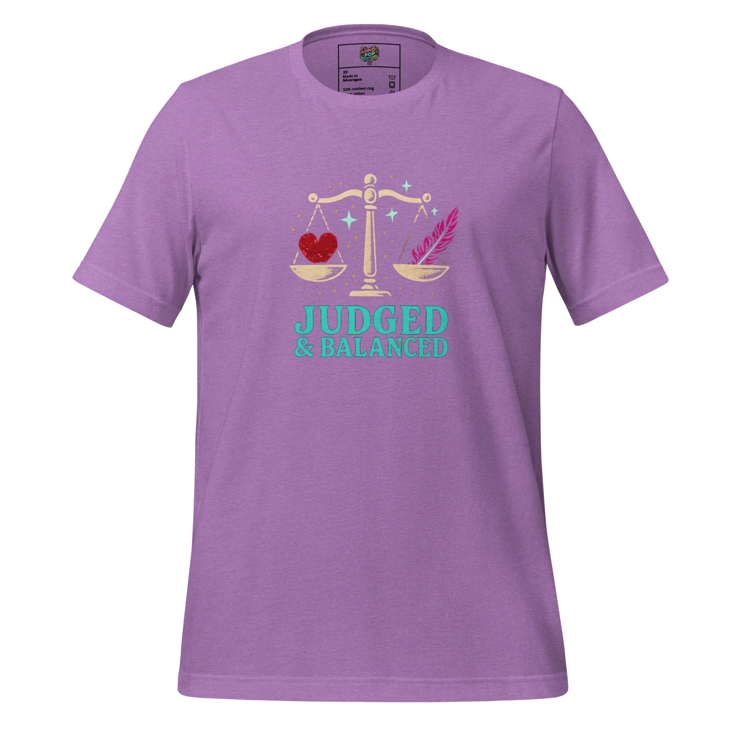 Ma’at Egyptian Goddess Tee — Mythology Graphic Art Heather Team Purple