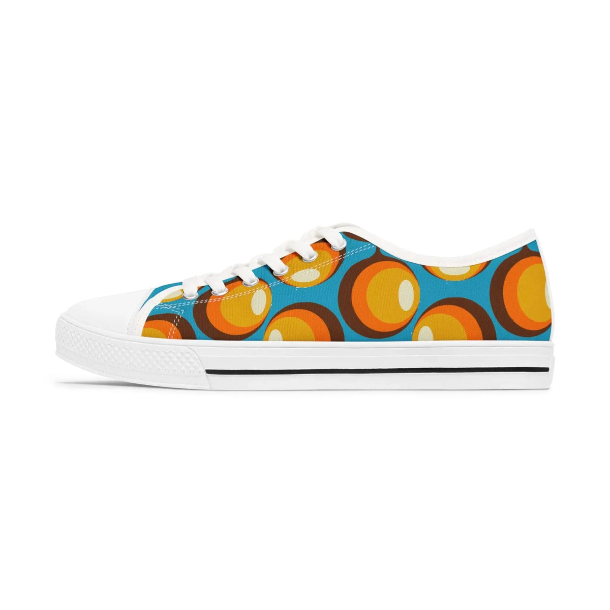 Main Squeeze Women's Low Top Sneakers – Mid Century Modern Canvas Shoes, product photo