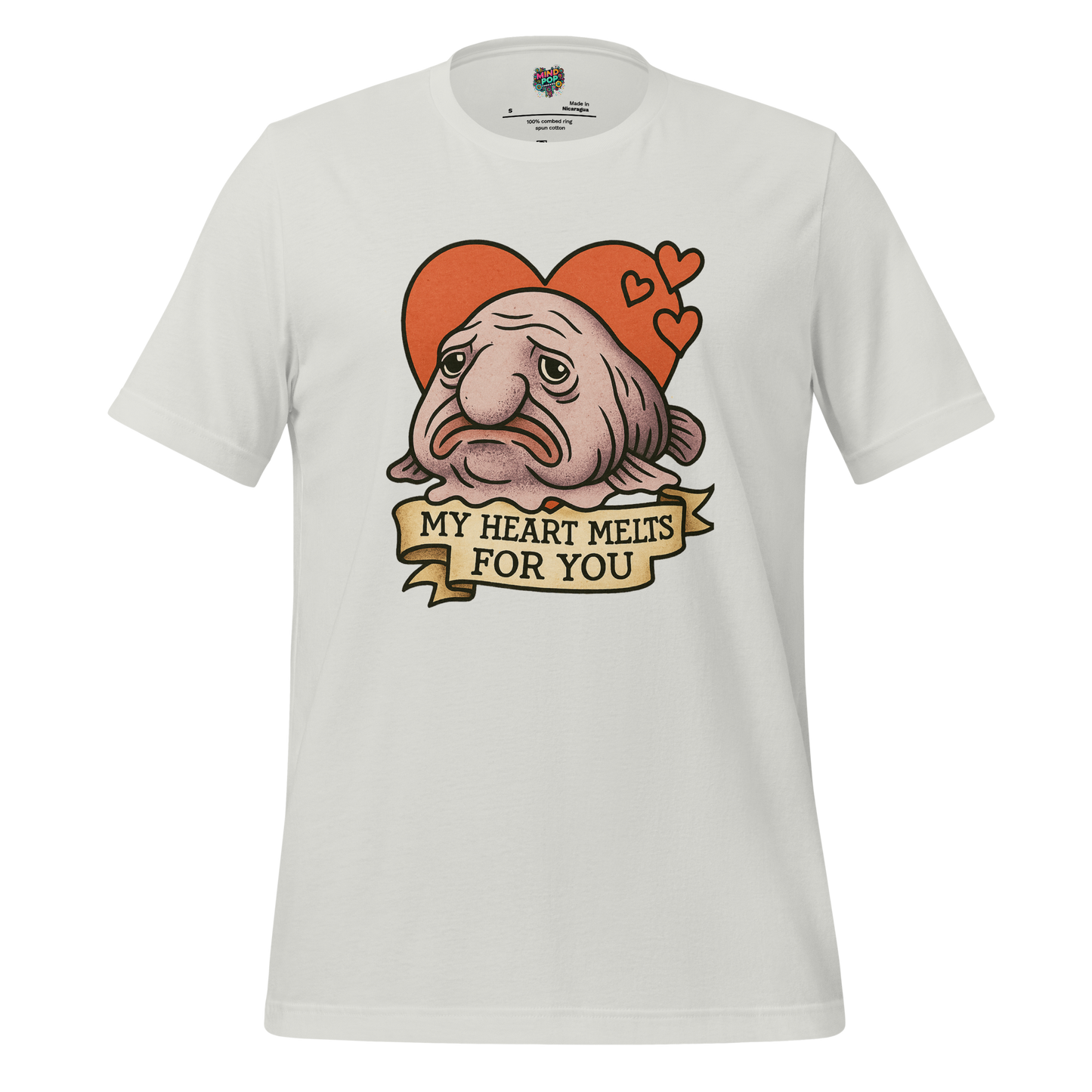 Heart Melts For You - Blobfish Tee Silver