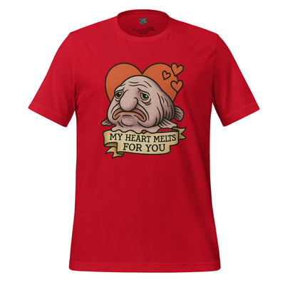 Heart Melts For You - Blobfish Tee Red