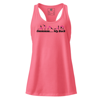 Ommm... My Back fitted racerback tank top Hot Pink
