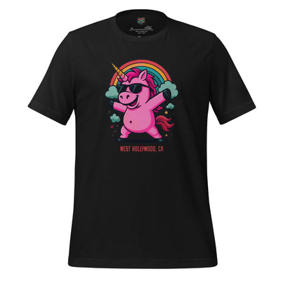 Pink Unicorn Rainbow Shirt Vintage Black