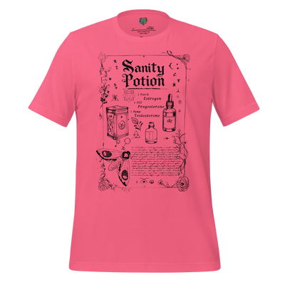 Sanity Potion Spell Book Shirt Charity Pink