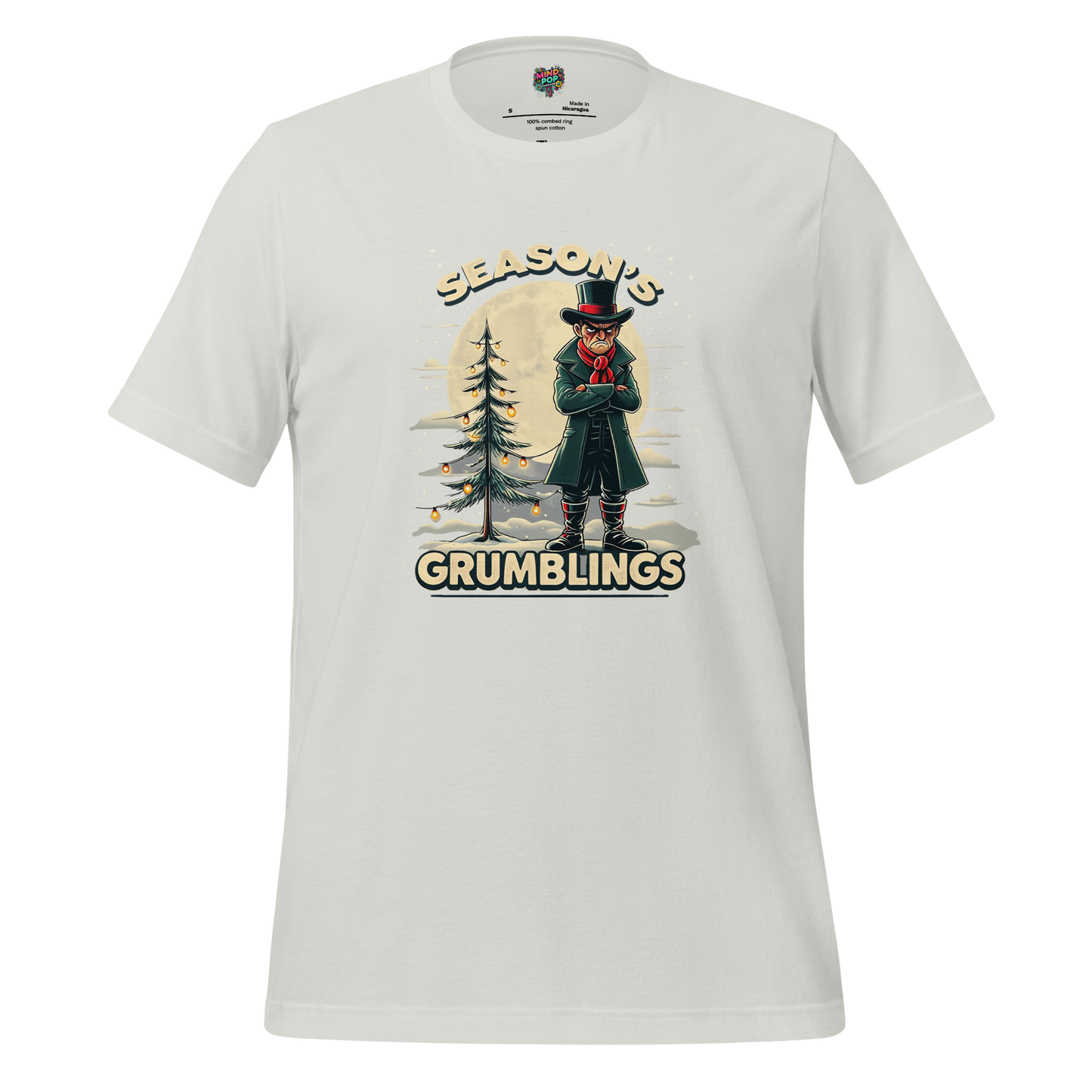 Season’s Grumblings Holiday Tee — Funny Grinch Style Silver