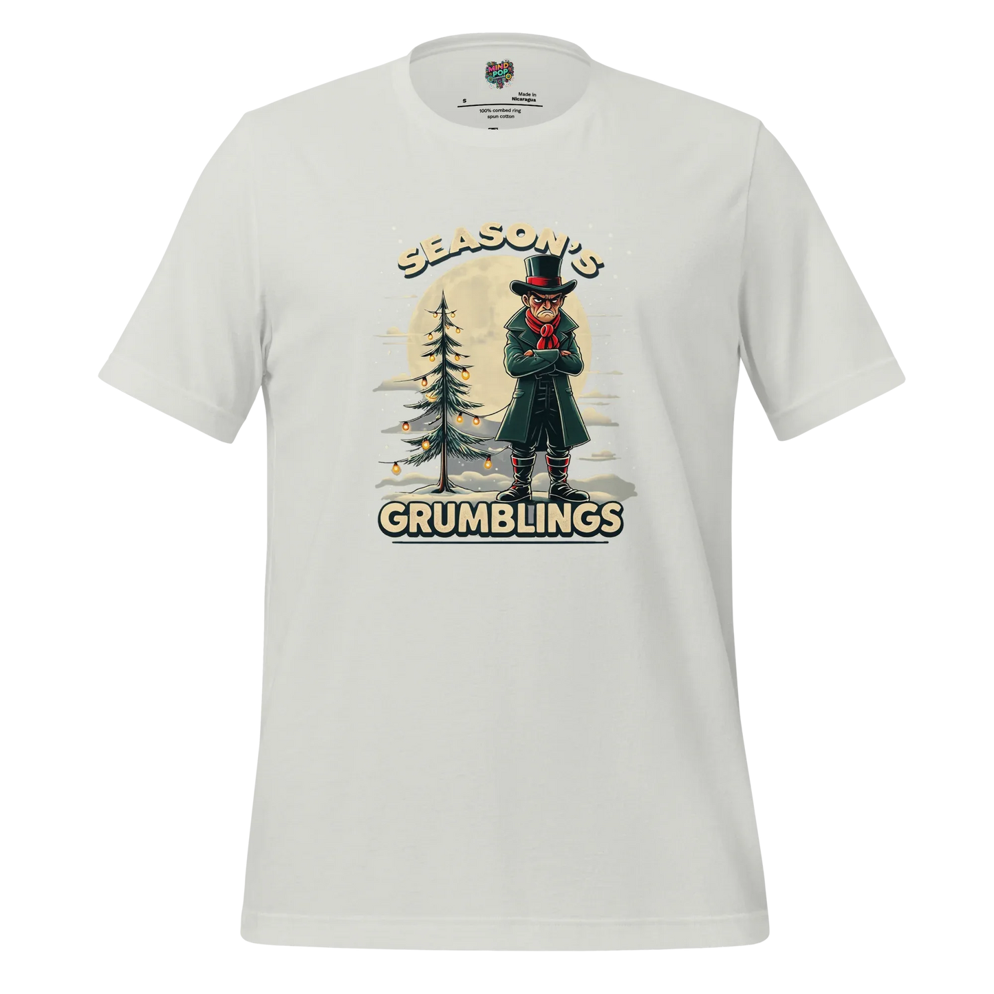 Season’s Grumblings Holiday Tee — Funny Grinch Style Silver