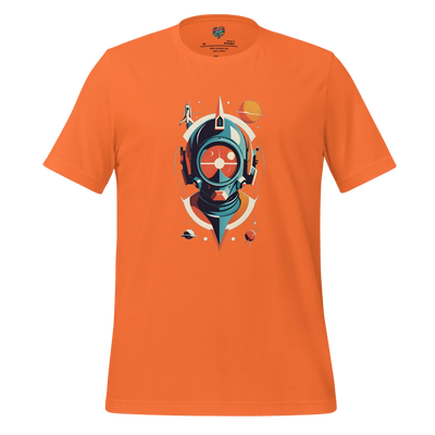 Space Man Astronaut Tee — Vintage Galaxy Style Orange