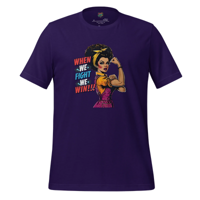 When We fight, We Win Shirt Afro-Rosie Team Purple
