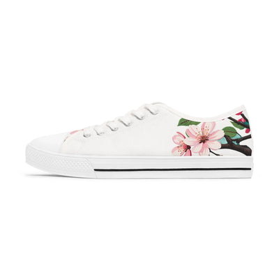 White Wedding Cherry Blossoms Women's Low Top