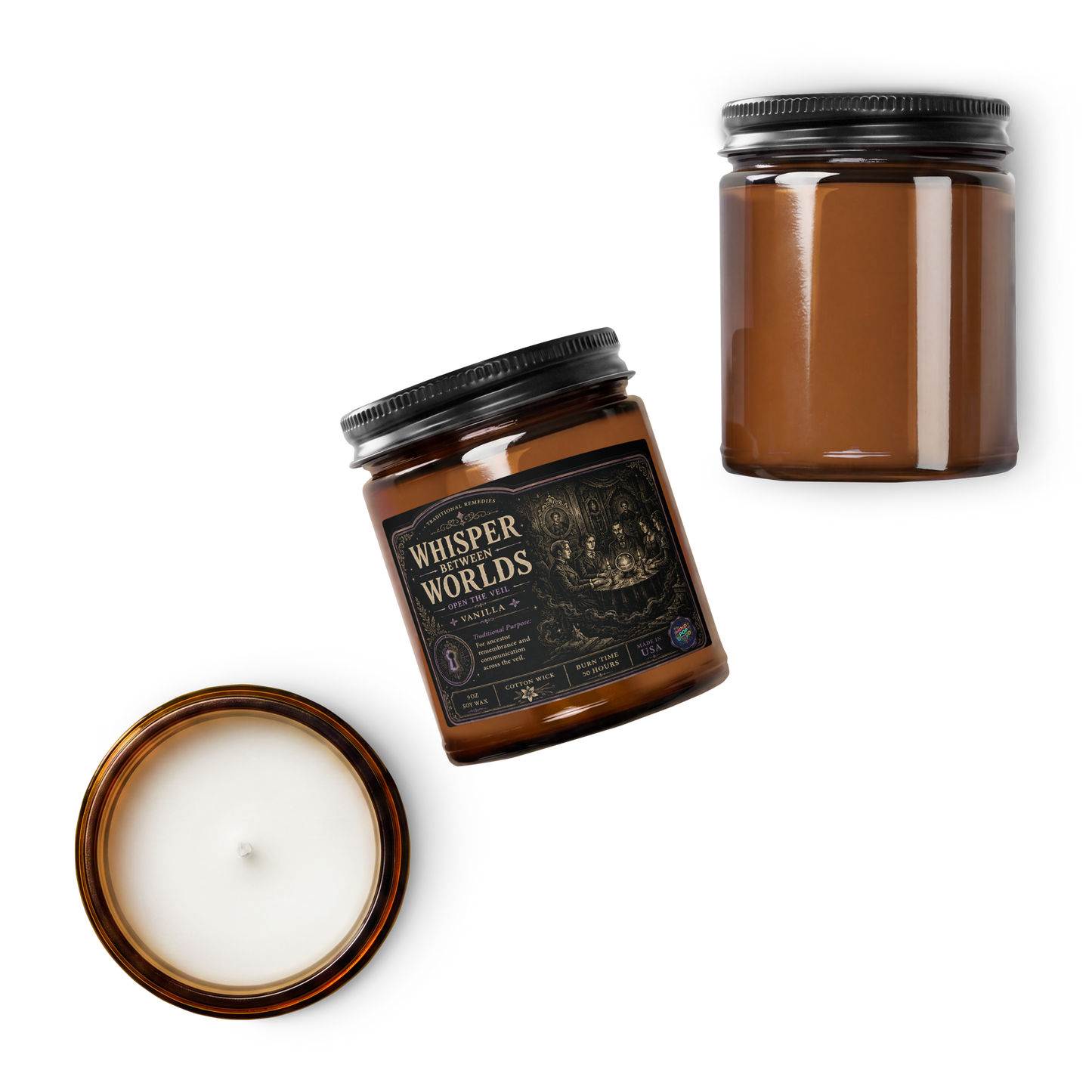 Spiced Vanilla Amber jar soy candle