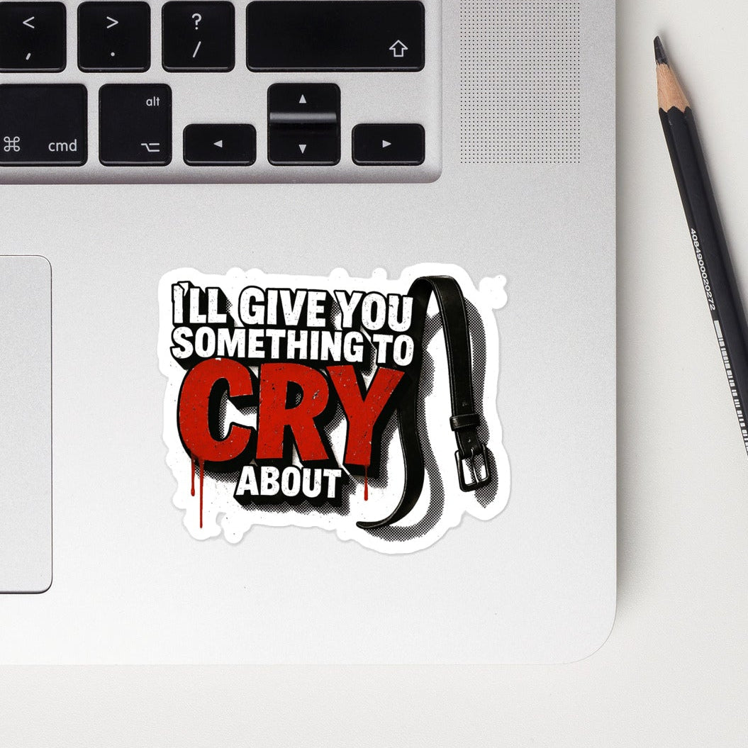 gen x parental threat sticker