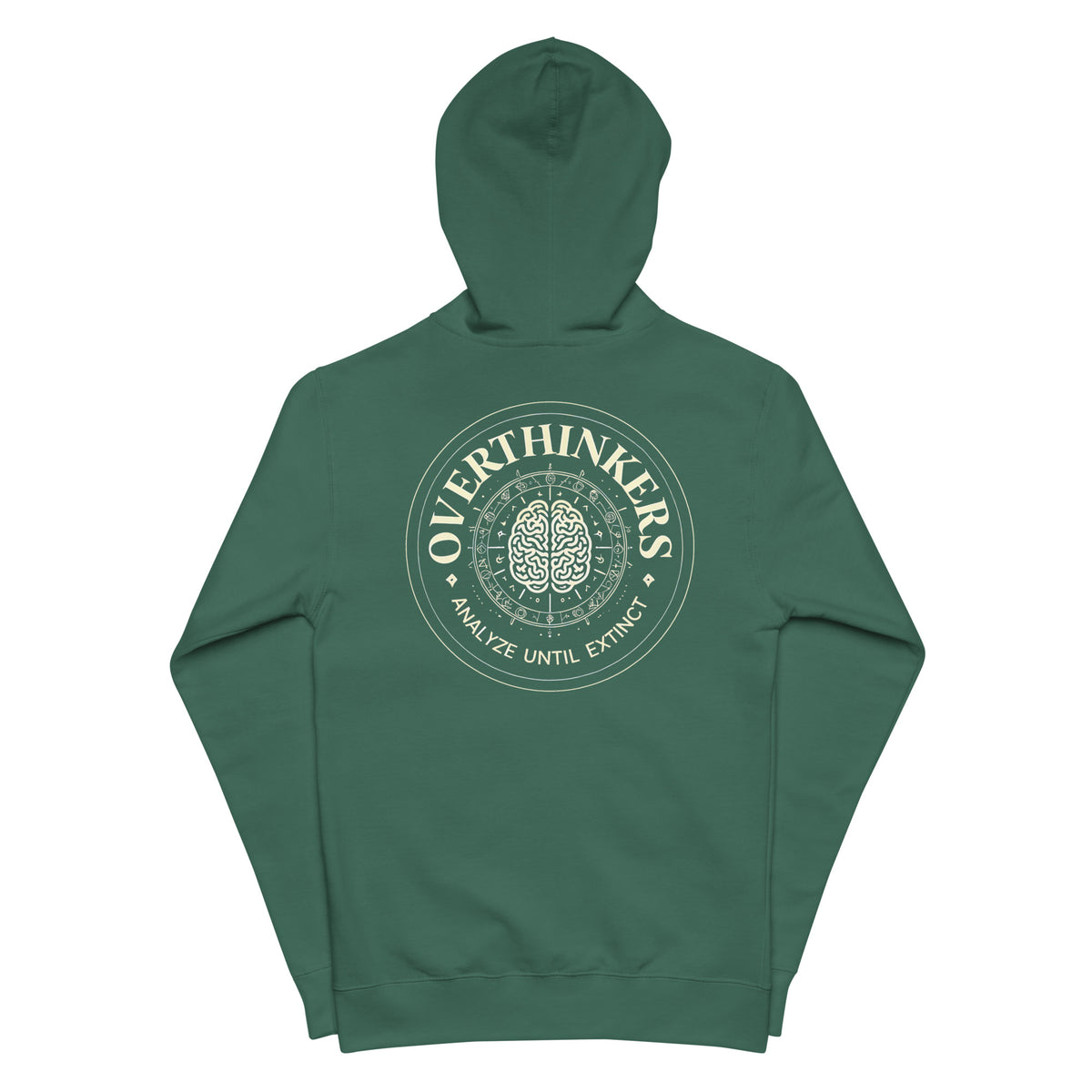 Cult of the Overthinkers Fleece Zip Up Hoodie - Zip Up Hoodie - MPopTop