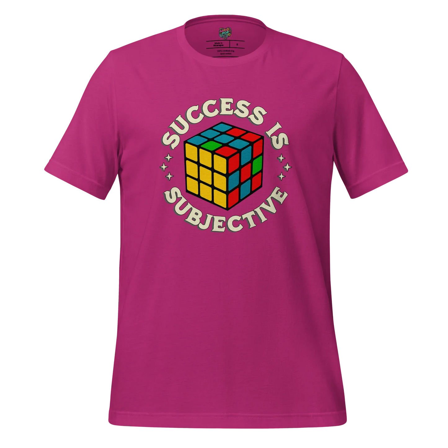 Success is Subjective Rubik’s Cube Tee — Retro Puzzle Art Berry