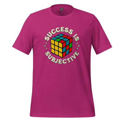 Success is Subjective Rubik’s Cube Tee — Retro Puzzle Art Berry