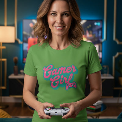 gamer girl tee shirt game over gear