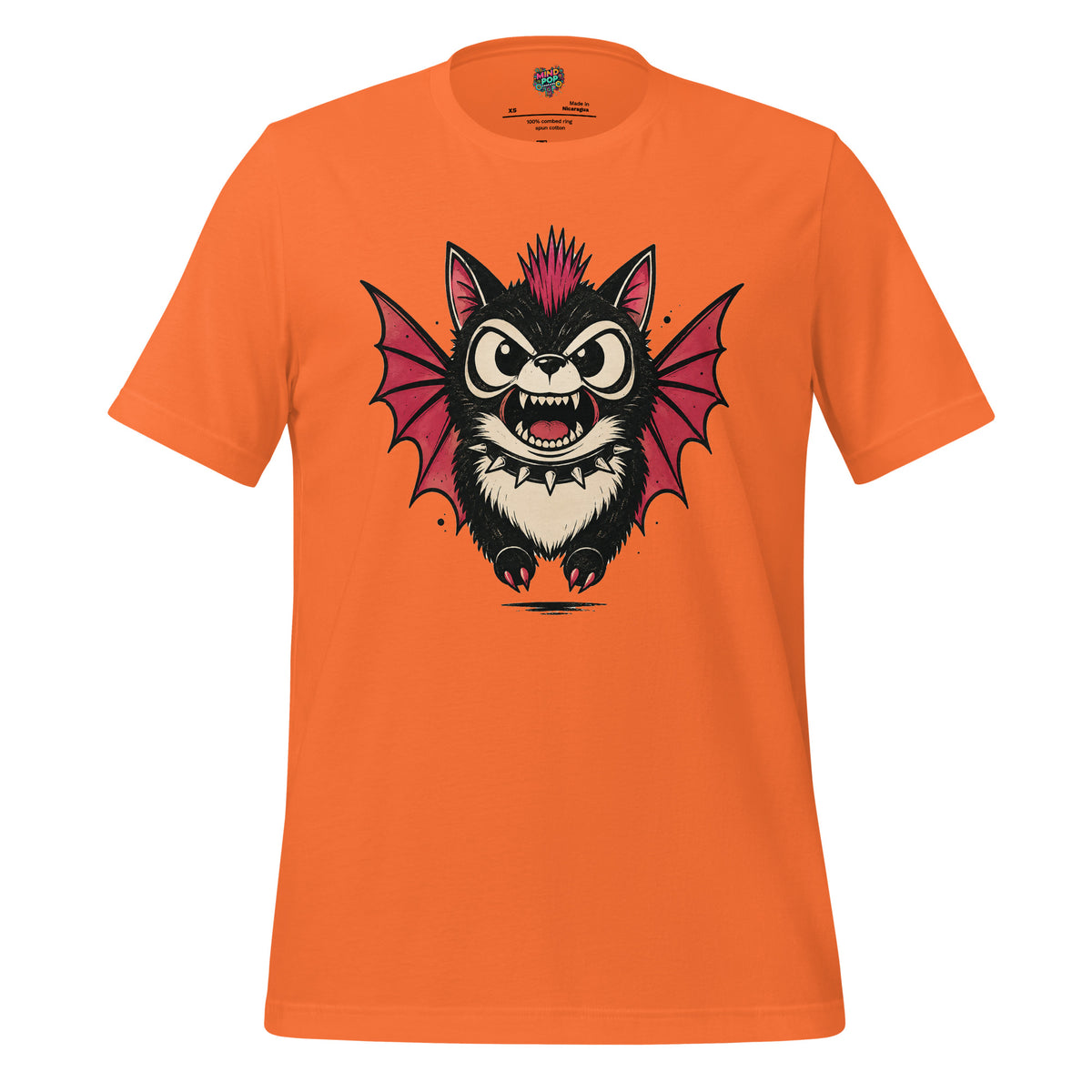 Barkula Vampire Pooch - Funny Gothic Dog Graphic Tee in Orange
