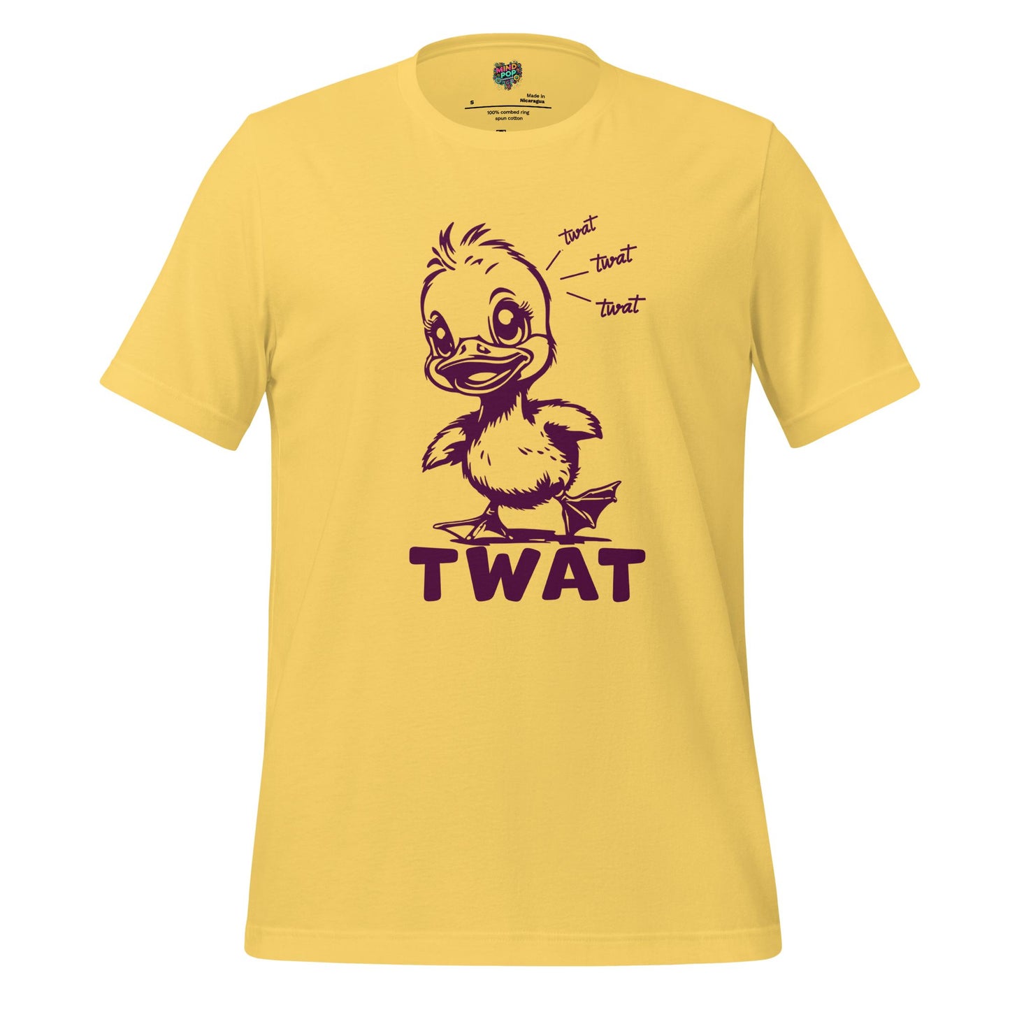 Twat Duck Shirt – Cheeky British Humor Tee - tshirt - MPopTop - Yellow - 4XL - 8547703_5323