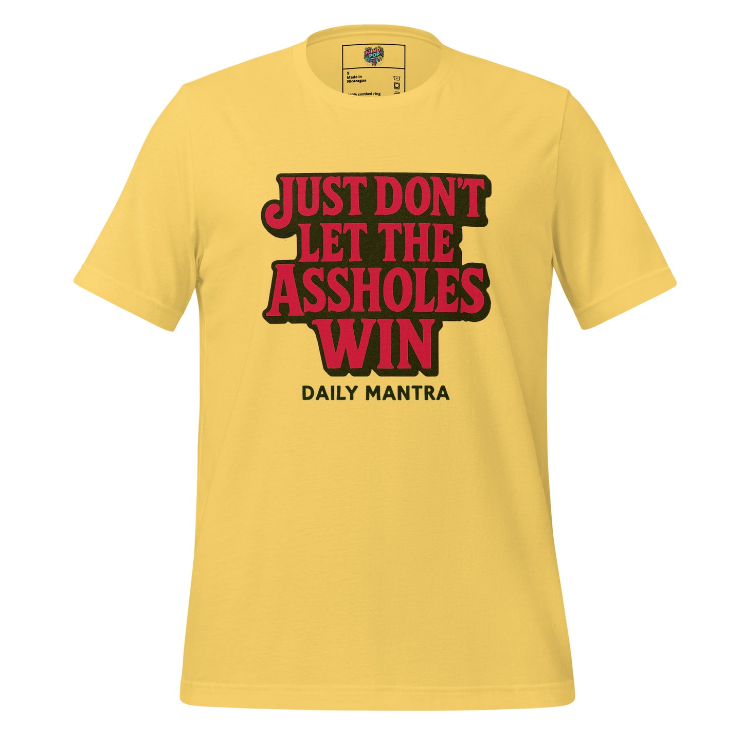 Just Don't Let the Assholes Win T - Shirt - tshirt - MindPop Threads - Yellow - 4XL - 4734094_5323