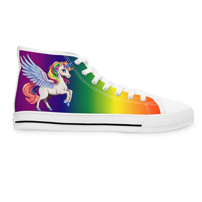 StarChaser Unicorn High Top Sneakers – Rainbow Pegasus Canvas Shoes