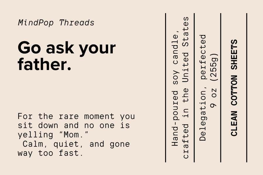 Go Ask Your Father Mother’s Day soy candle