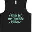 This Is My Inside Voice – Premium Organic Cotton Yoga & Pilates Crop Tank black