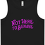 NOT HERE TO BEHAVE – Premium Womens Yoga Organic Rib Tank black