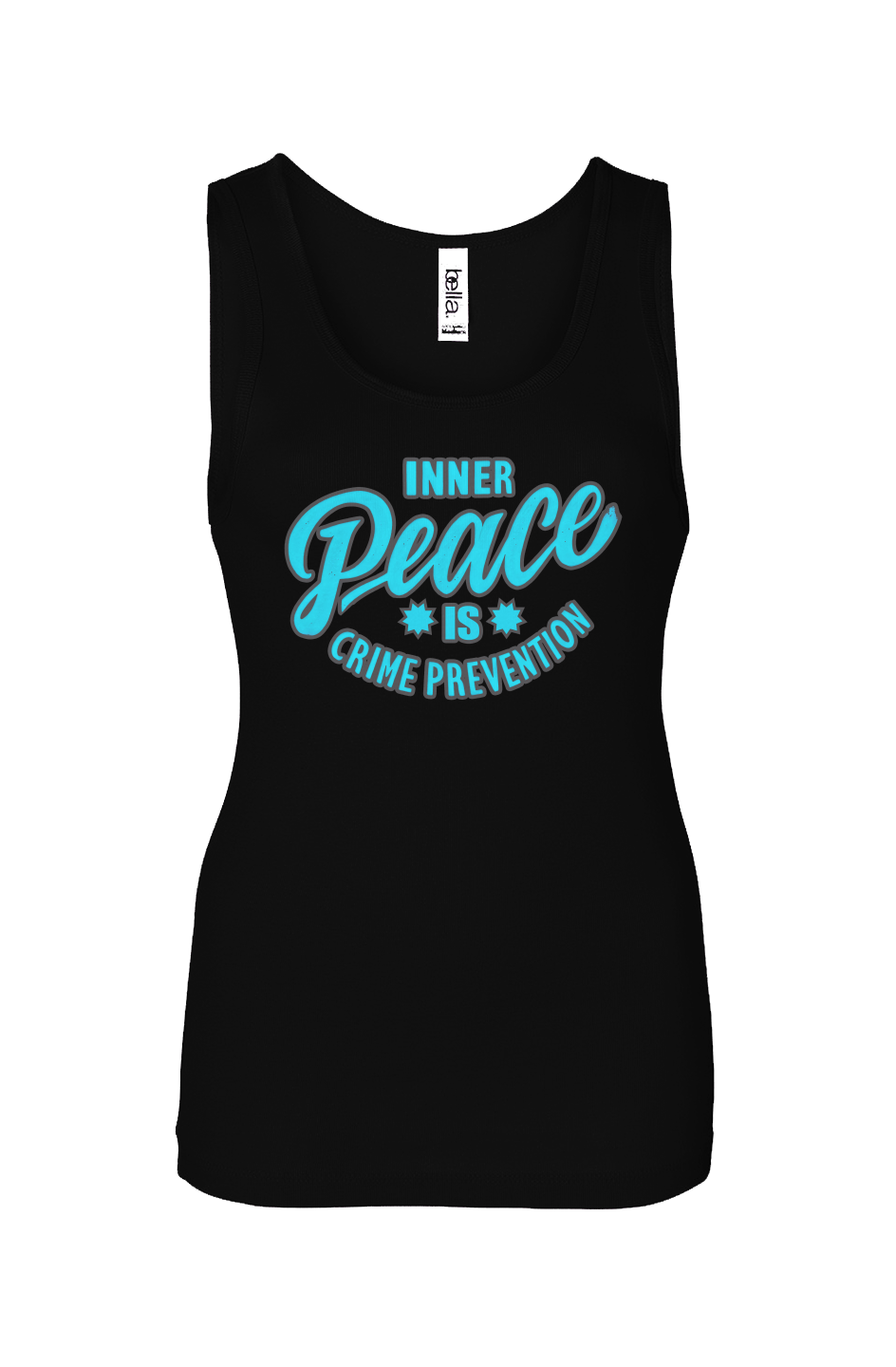 Inner Peace is Women's Baby Rib Tank black
