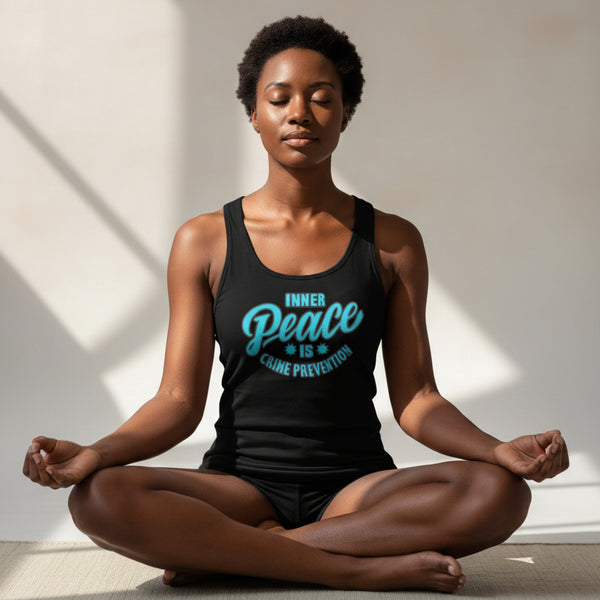 Inner Peace is Women's Baby Rib Tank black